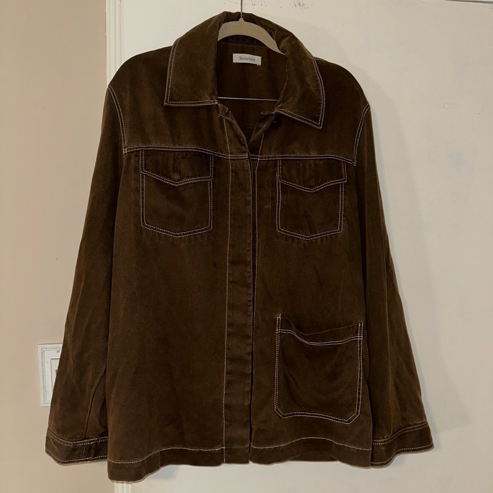 Rodebjer Marmise Brown Corduroy Jacket Size XL - Picture 6 of 11